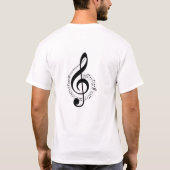 Musikalische Noten und Gitarre T-Shirt (Rückseite)