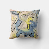 Musikalische Noten werfen Kissen (Rückseite)