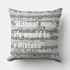 musikalische Noten & Zitat Kissen