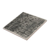 Musikalische Noten zur dunklen Holzkohlestruktur Fliese (Seite)