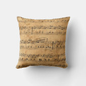 Musikalische Notenblätter Black Tan Kissen (Rückseite)
