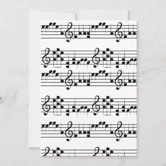 Musikalische Notendoodle-Kunst Einladung (Vorderseite)