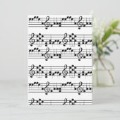 Musikalische Notendoodle-Kunst Einladung (Stehend Vorderseite)