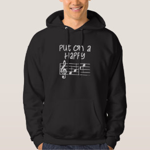Musikalische Notizen auf ein glückliches Gesicht N Hoodie