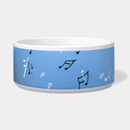 Musikalische Notizen Blue Moon Keramik Pet Bowl Napf