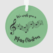 Musikalische Notizen Design Akrylverzierung Ornament (Rückseite)