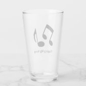 Musikalische Notizen Design Drink Glass Glas (Rückseite)