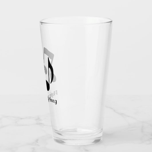 Musikalische Notizen Design Drink Glass Glas (Links)