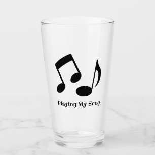 Musikalische Notizen Design Drink Glass Glas