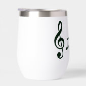 Musikalische Notizen Design Thermal Wine Tumbler (Rechts)