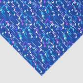 Musikalische Notizen drucken - indigoblau, mehrfar Seidenpapier (Ausschnitt)