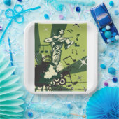 Musikalische Notizen für den Violinspieler Pappteller (Party)