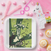 Musikalische Notizen für den Violinspieler Pappteller (Party)