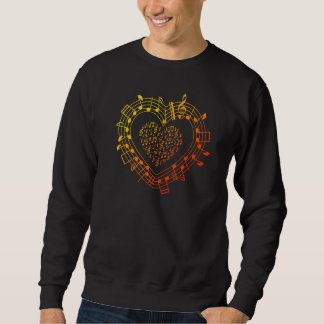 Musikalische Notizen Herz Musician Music School Cl Sweatshirt