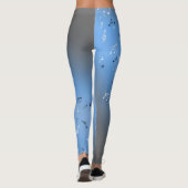 Musikalische Notizen im Mondlicht Blau Leggings (Rückseite)