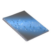 Musikalische Notizen im Mondlicht Blau Notizblock (Rechte Seite)