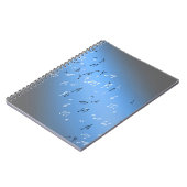 Musikalische Notizen im Mondlicht Blau Notizblock (Linke Seite)