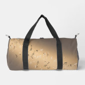 Musikalische Notizen im Mondlicht Golden Brown Duffle Bag (Vorderseite)
