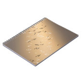 Musikalische Notizen im Mondlicht Golden Notizblock (Linke Seite)