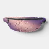 Musikalische Notizen im Mondlicht Lilac Pink Bauchtasche (Ablage )