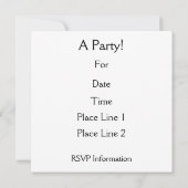 Musikalische Notizen individuell anpassbare Einlad Einladung (Rückseite)