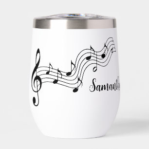 Musikalische Notizen Kerndesign Thermal Wine Tumbl