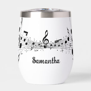 Musikalische Notizen Kerndesign Thermal Wine Tumbl