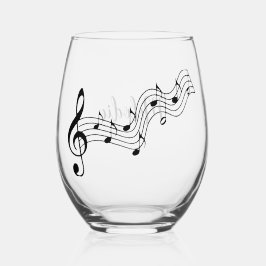 Musikalische Notizen Kerndesign Weinglas Ohne Stiel