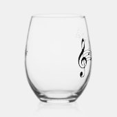 Musikalische Notizen Kerndesign Weinglas Ohne Stiel (Rechts)