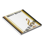 Musikalische Notizen Musik Lover Klavier Tastatur  Notizblock (angewinkelt)