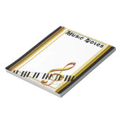 Musikalische Notizen Musik Lover Klavier Tastatur  Notizblock (Rotiert)