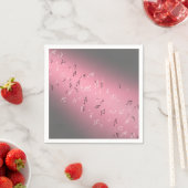 Musikalische Notizen Rosa Moon Serviette (Beispiel)