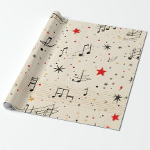 Musikalische Notizen Weihnachtswrapping Papier