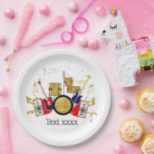 musikalische Party-Gitarre-Drum-Set-Platte Pappteller (Party)