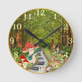 Musikalische Pilz- und Waldfreunde 8" Wall Clock Runde Wanduhr (Vorderseite)