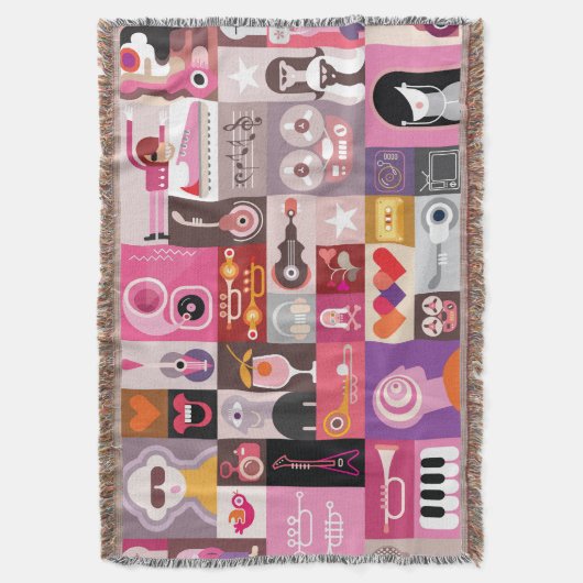 Musikalische Pop Decke (Vorderseite Vertikal)