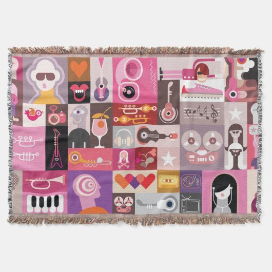 Musikalische Pop Decke (Vorderseite)