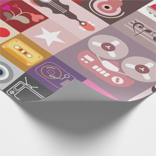 Musikalische Pop Geschenkpapier (Ecke)