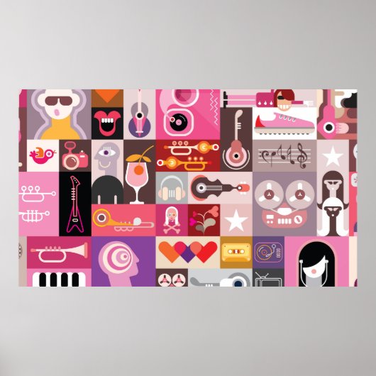 Musikalische Pop Poster (Vorne)