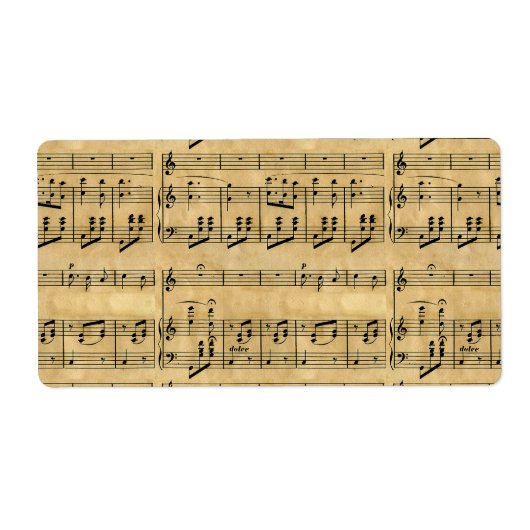 Musikalische Punktzahl Altes Pergamentpapier Desig (Vorne)