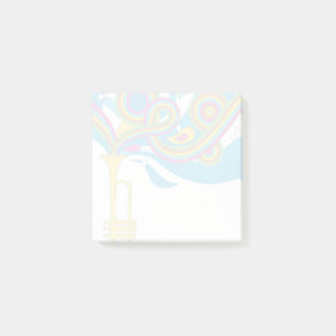 Musikalische Regenbogennotizen Post-it Klebezettel