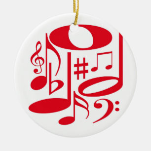 Musikalische rote Verzierung Keramik Ornament
