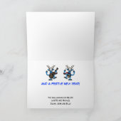 Musikalische Schneemänner und Ren Rockin Feiertagskarte (Innenseite)