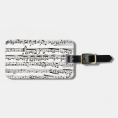 Musikalische Schwarzweiss-Anmerkungen Gepäckanhänger (Vorderseite horizontal)