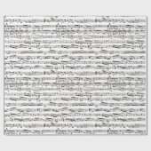 Musikalische Schwarzweiss-Anmerkungen Geschenkpapier (Flach)