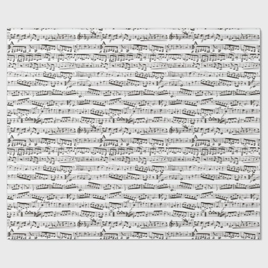 Musikalische Schwarzweiss-Anmerkungen Geschenkpapier (Flach)