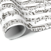 Musikalische Schwarzweiss-Anmerkungen Geschenkpapier (Rolleneckpunkt)