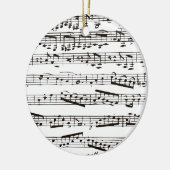 Musikalische Schwarzweiss-Anmerkungen Keramik Ornament (Links)