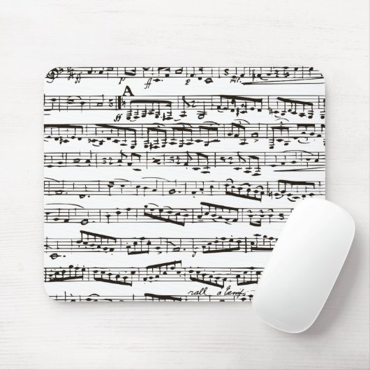 Musikalische Schwarzweiss-Anmerkungen Mousepad (Mit Mouse)