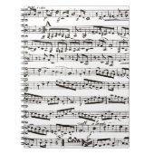 Musikalische Schwarzweiss-Anmerkungen Notizblock (Vorderseite)